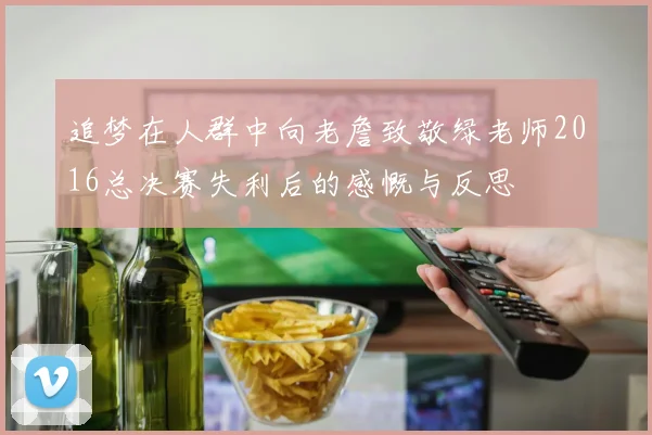 追梦在人群中向老詹致敬绿老师2016总决赛失利后的感慨与反思